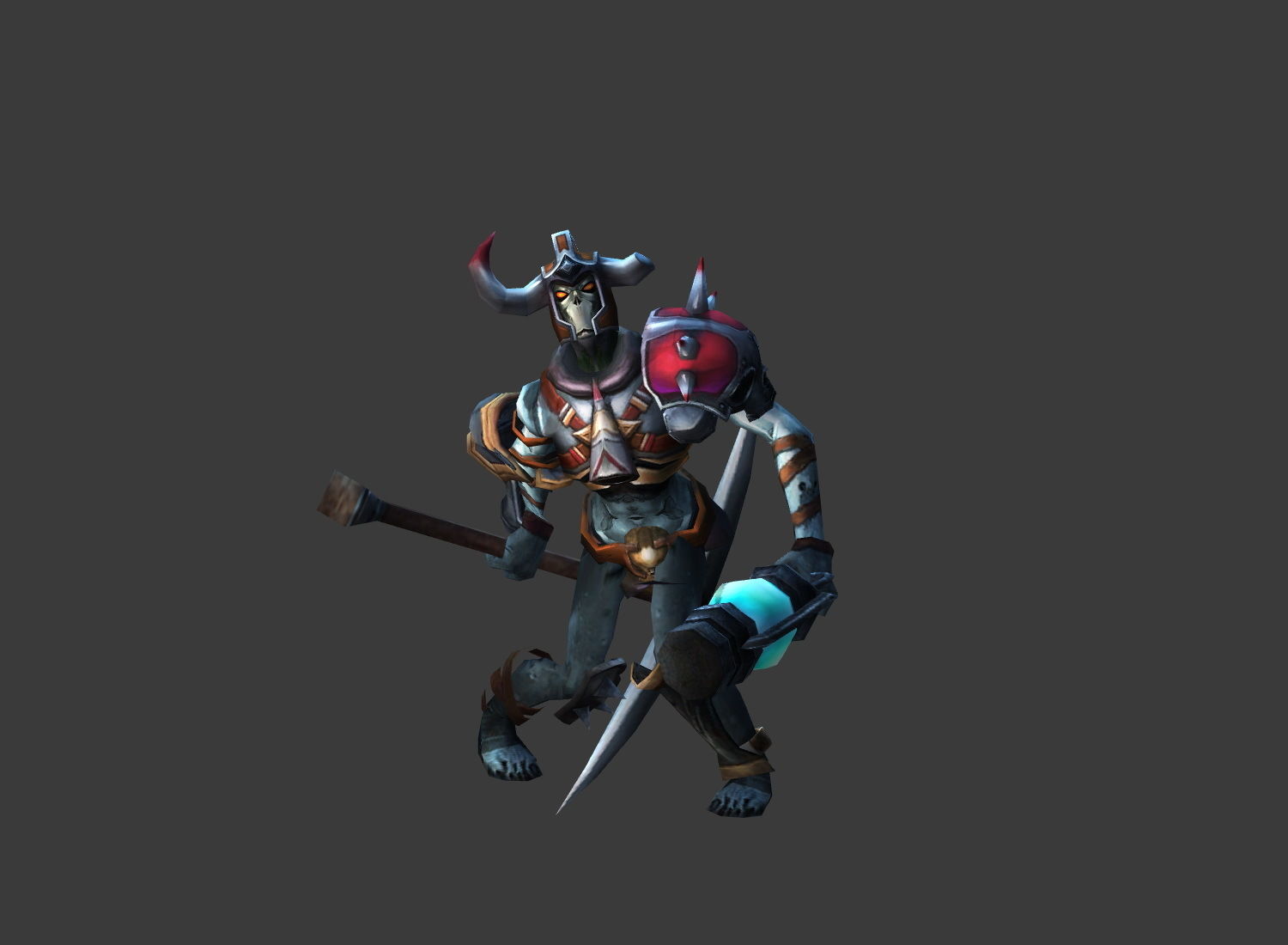 Fantasy Chess RPG Character - Night Farmer Low-poly 3D model_5