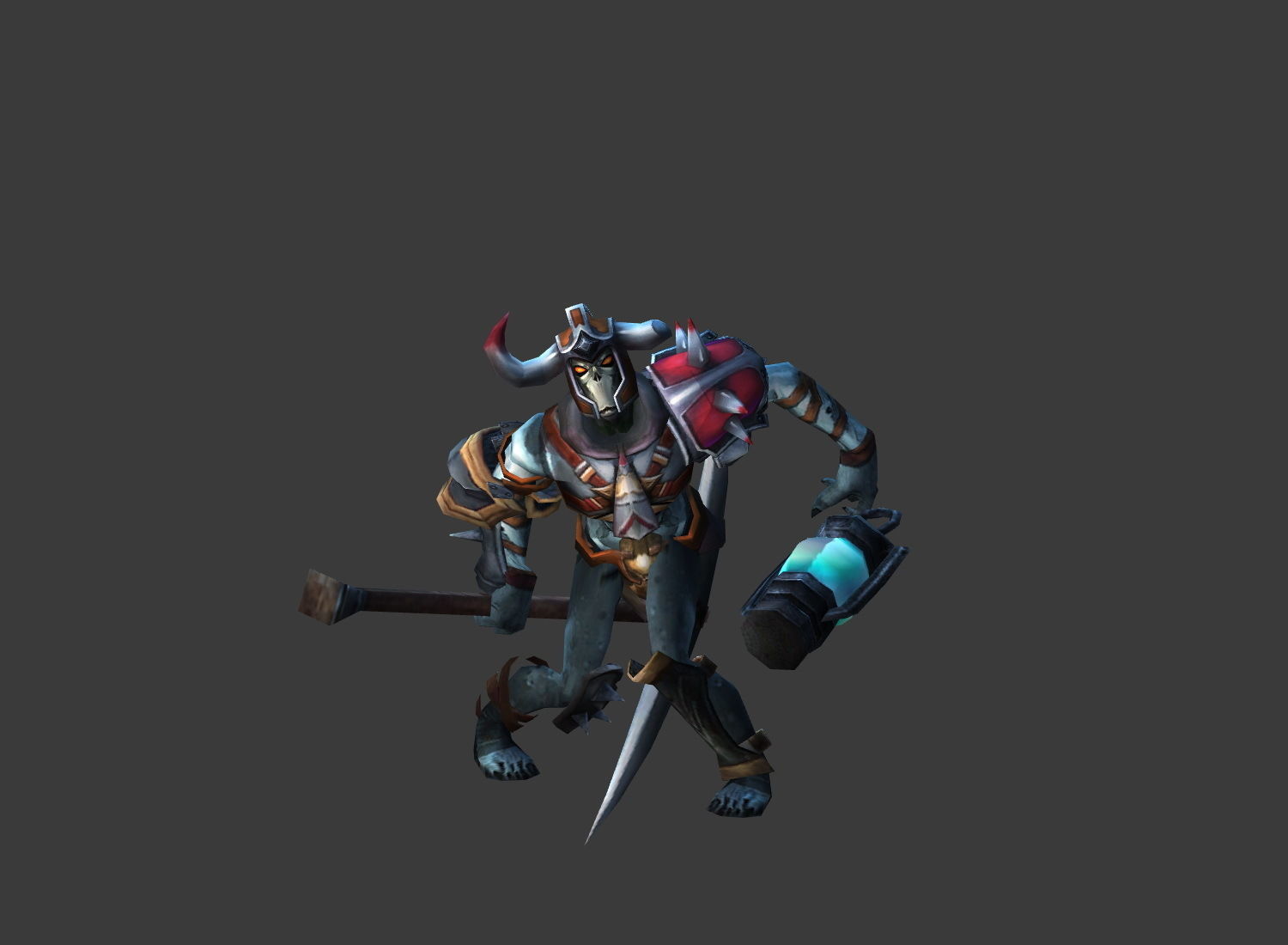 Fantasy Chess RPG Character - Night Farmer Low-poly 3D model_7