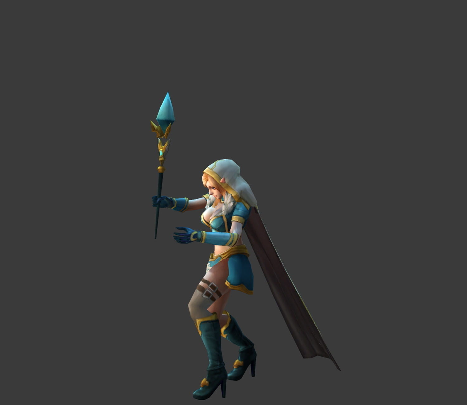 Fantasy Chess RPG Character - Obrimos Low-poly 3D model_4