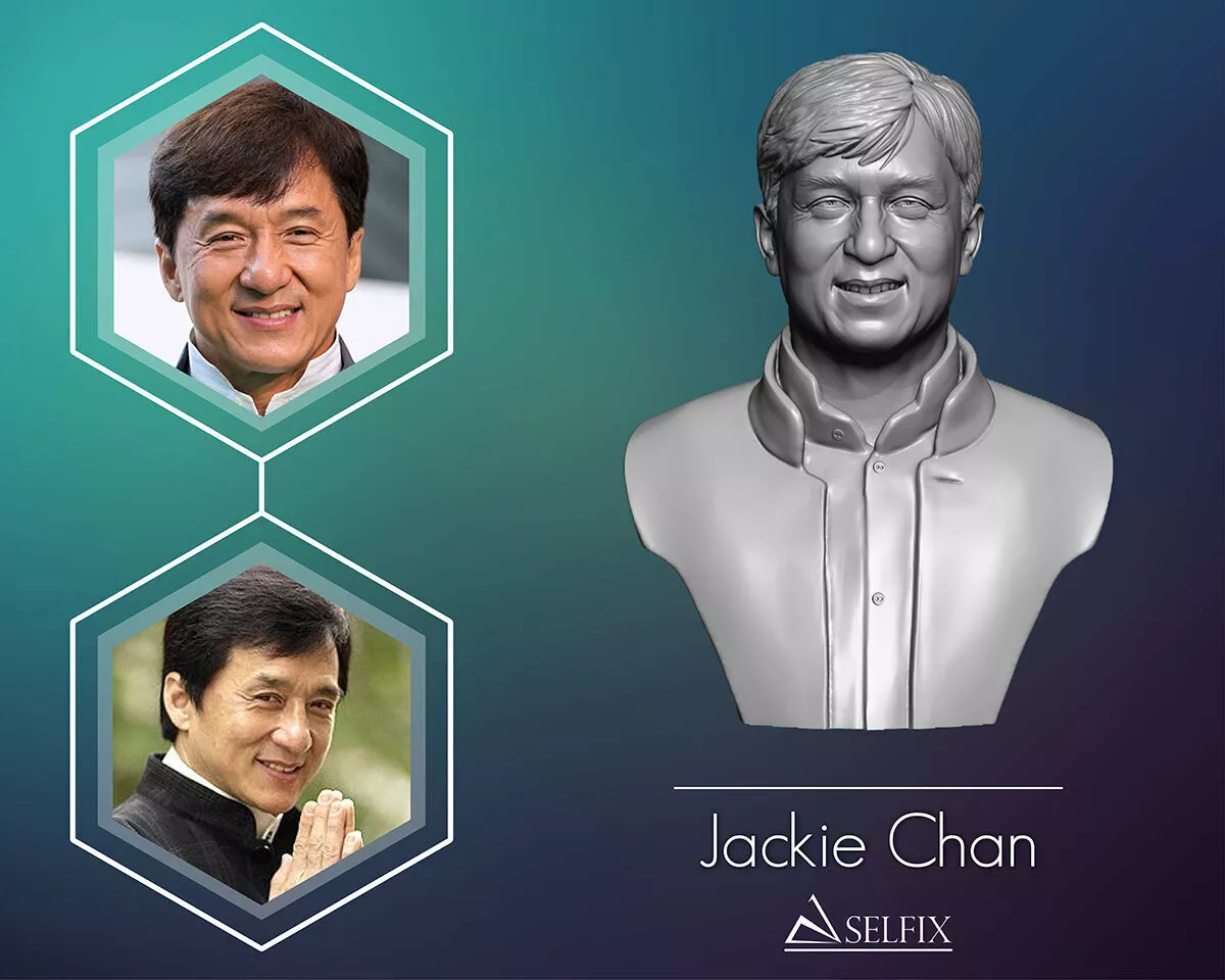 Jackie Chan bust sculpture 3D print model