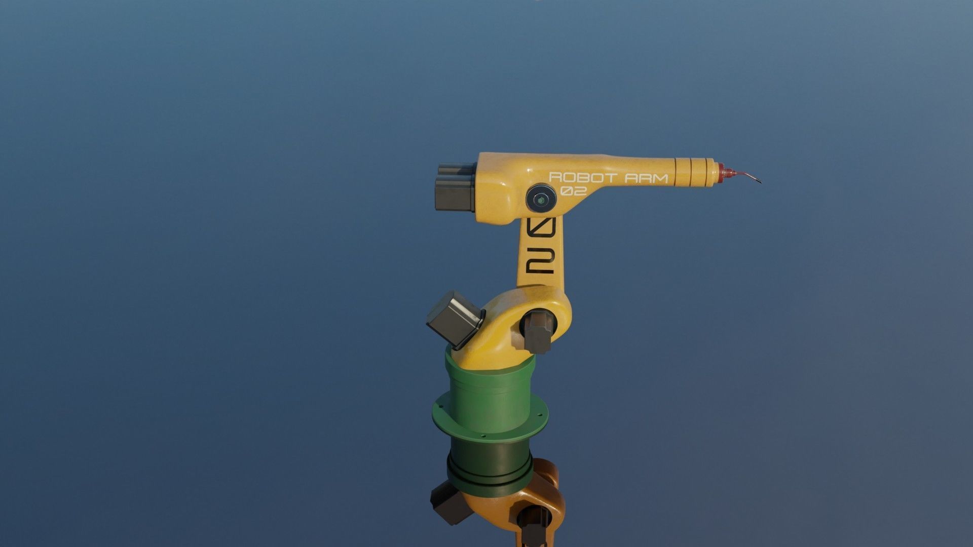 Mechanical ARM Low-poly 3D model_1