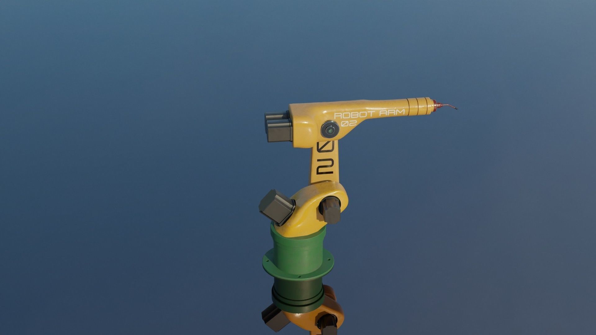 Mechanical ARM Low-poly 3D model_2