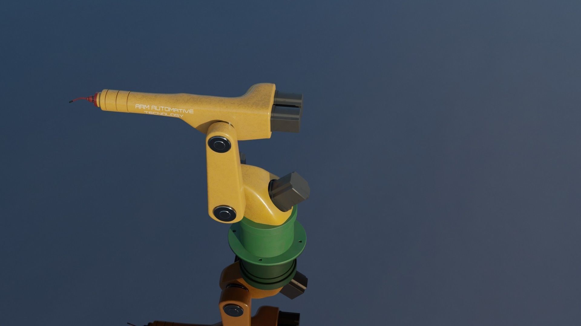 Mechanical ARM Low-poly 3D model_11