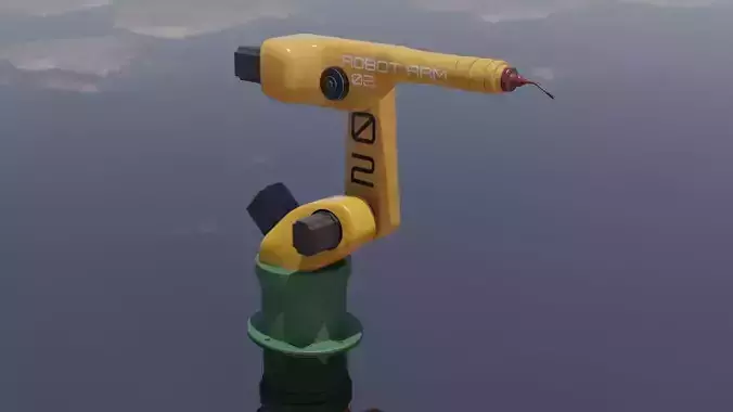 Mechanical ARM Low-poly 3D model