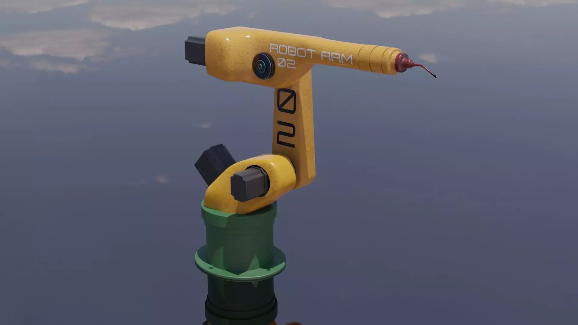 Mechanical ARM Low-poly 3D model_0