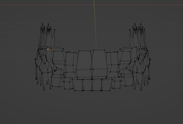 Creepy Humanoid Teeth Set Low-poly 3D model_12