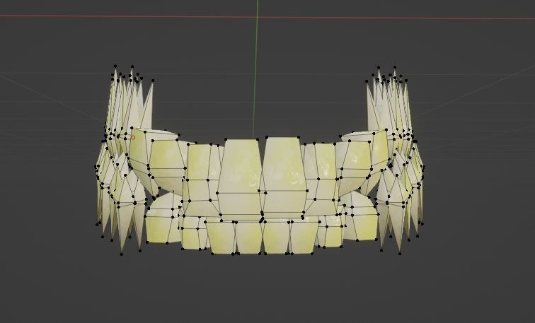 Creepy Humanoid Teeth Set Low-poly 3D model_14