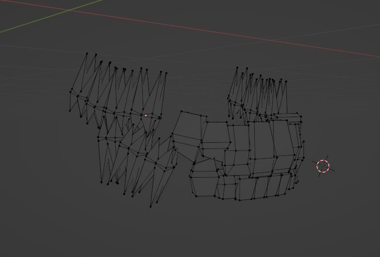 Creepy Humanoid Teeth Set Low-poly 3D model_15