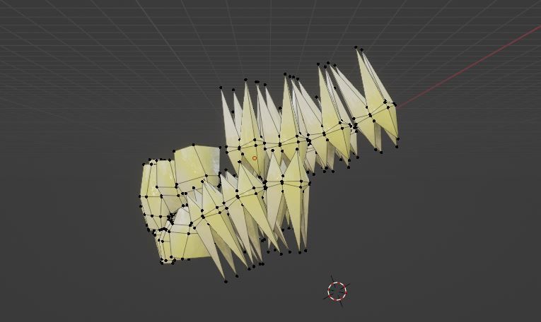 Creepy Humanoid Teeth Set Low-poly 3D model_20