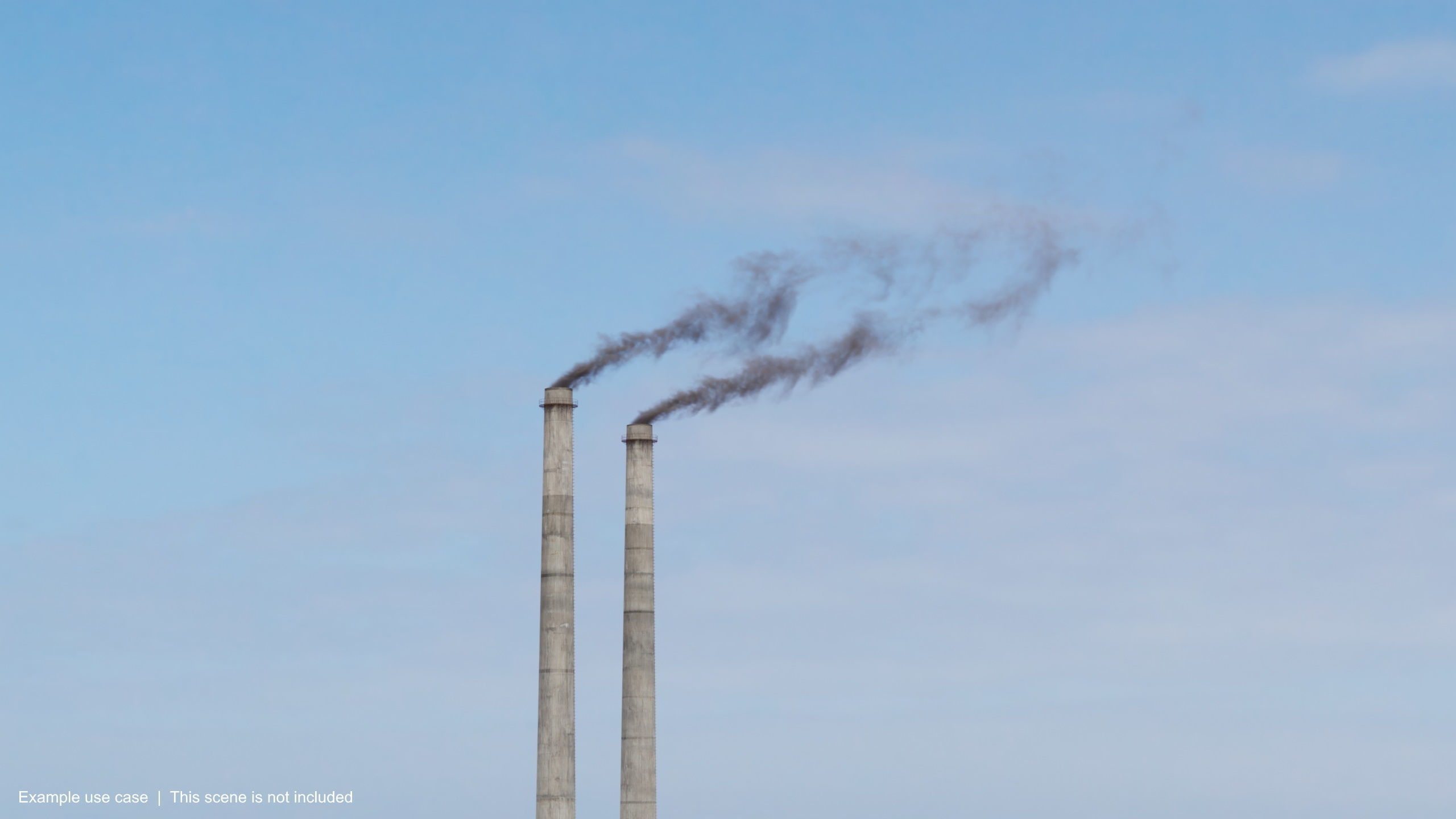 Blown Smokestack Clouds 3D model_2