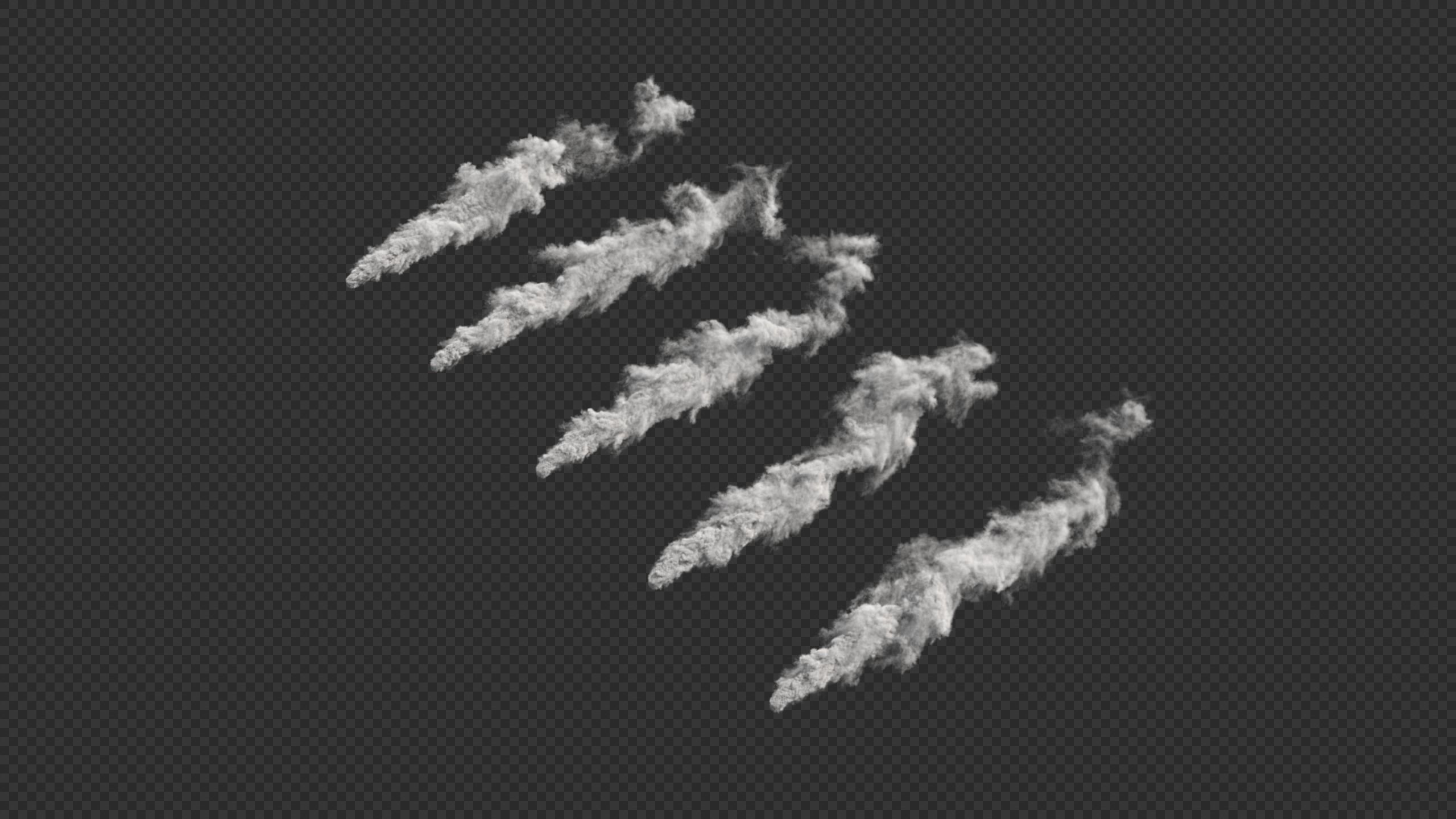 Blown Smokestack Clouds 3D model_8