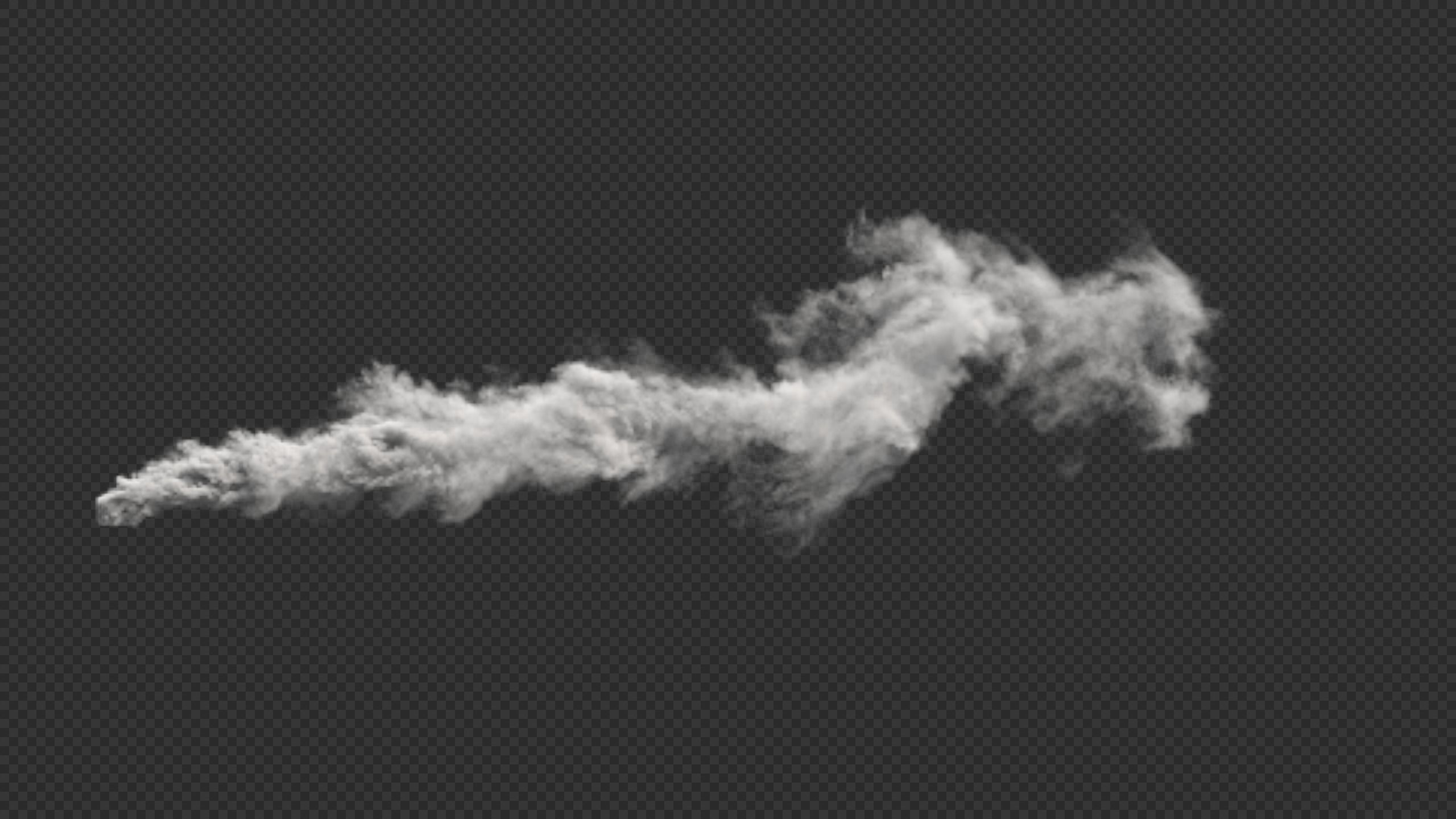 Blown Smokestack Clouds 3D model_4