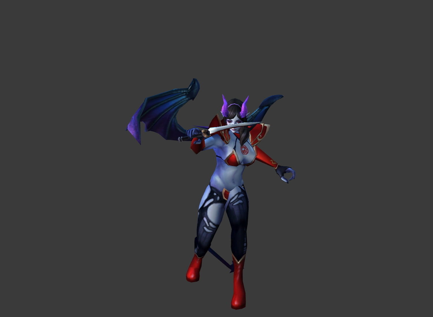 Fantasy Chess RPG Character - Succubus Low-poly 3D model_6