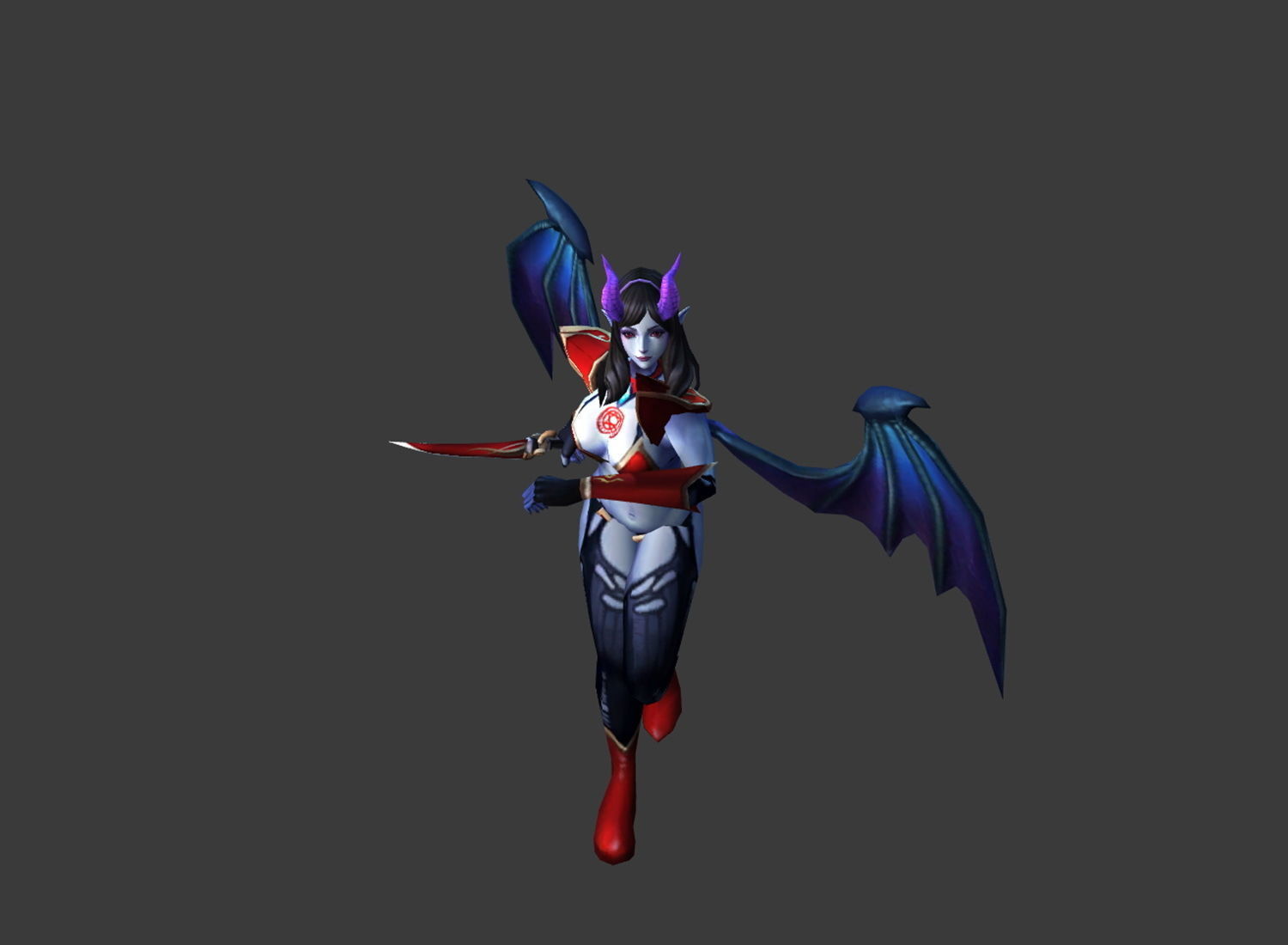Fantasy Chess RPG Character - Succubus Low-poly 3D model_2