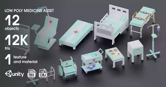 Low poly Medicine asset