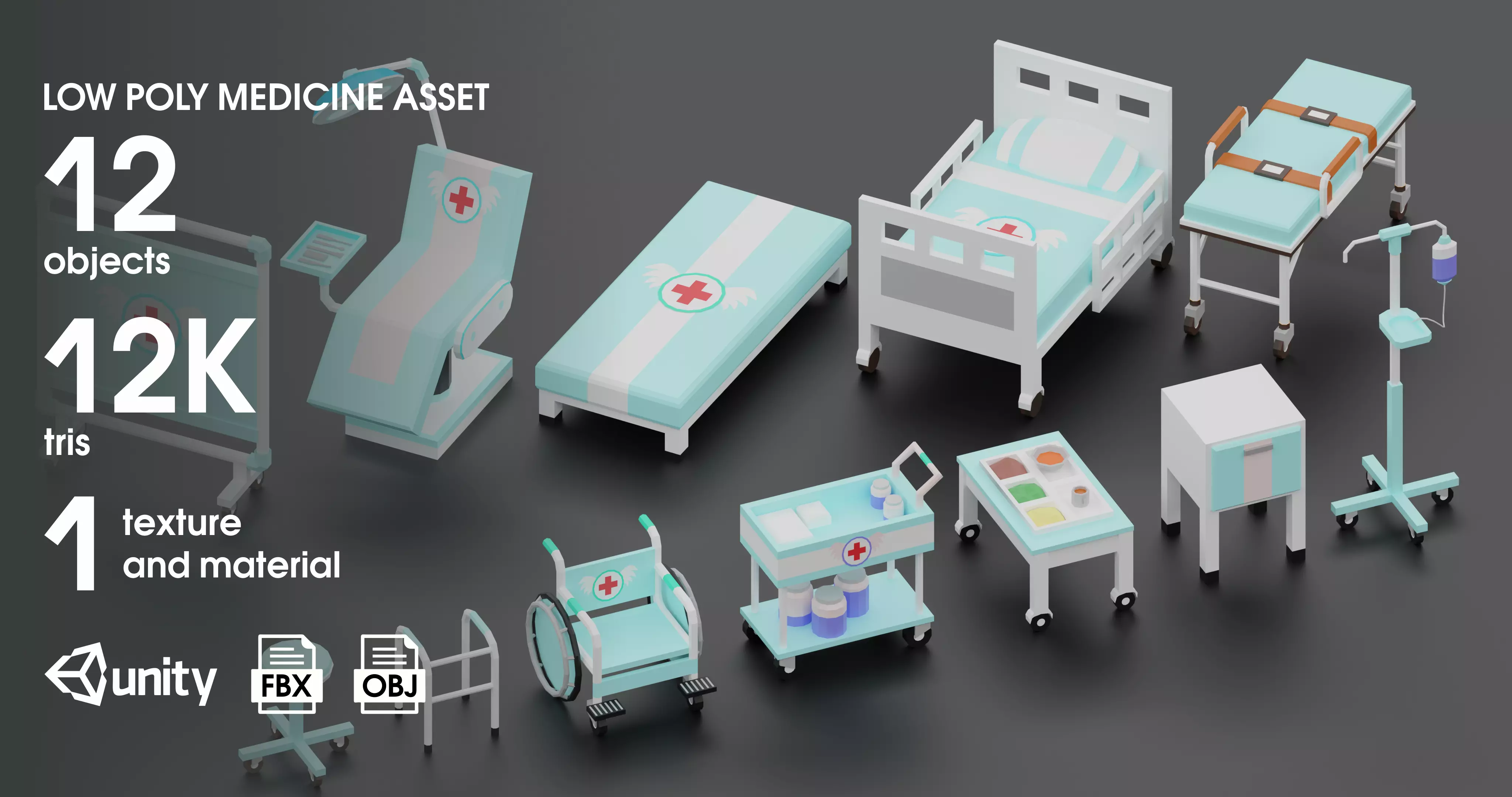 Low poly Medicine asset Low-poly 3D model_0