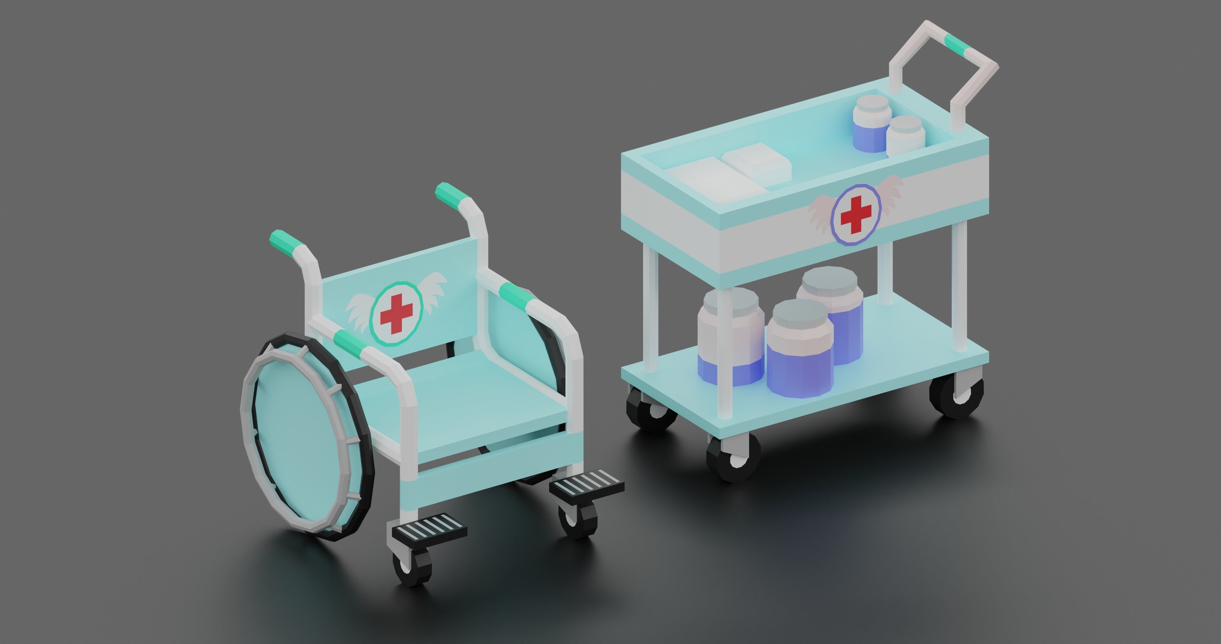 Low poly Medicine asset Low-poly 3D model_7