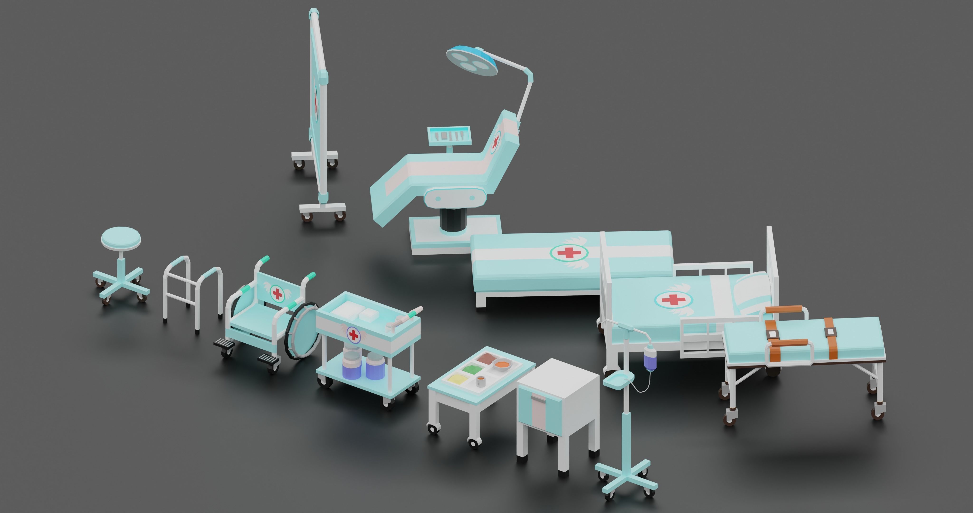 Low poly Medicine asset Low-poly 3D model_2
