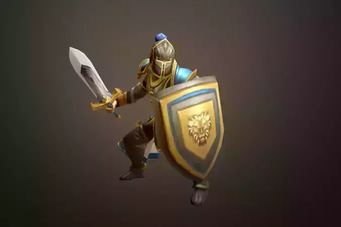 Fantasy Chess RPG Character - Guardmob Low-poly 3D model