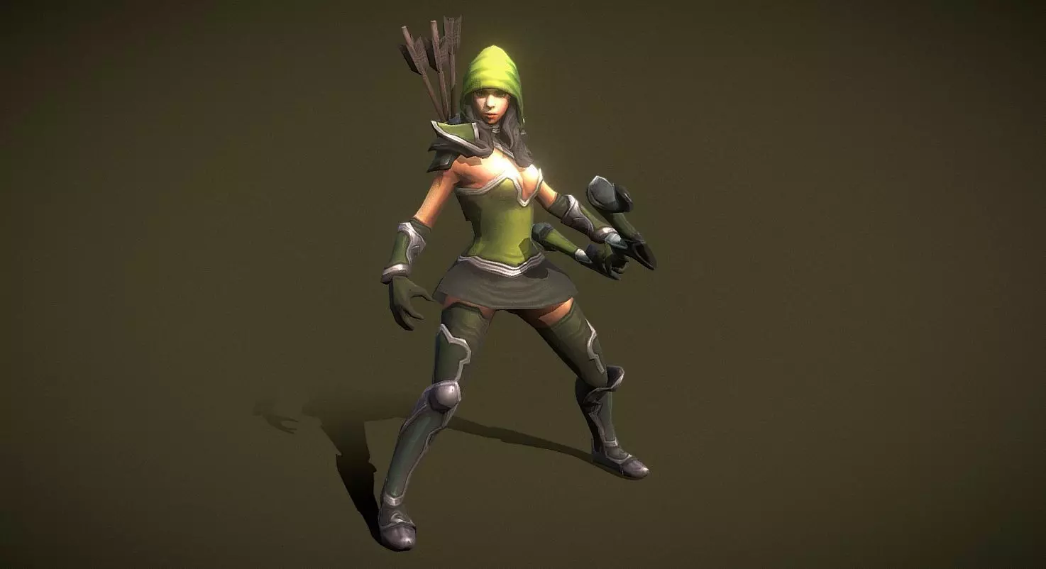 Fantasy Chess RPG Character - Archermob 3D model_0