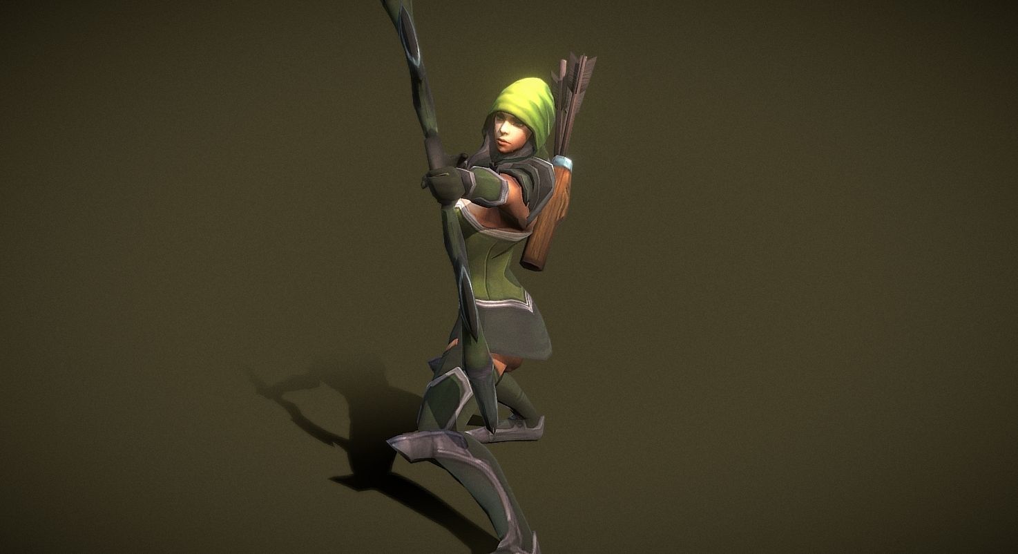 Fantasy Chess RPG Character - Archermob 3D model_3