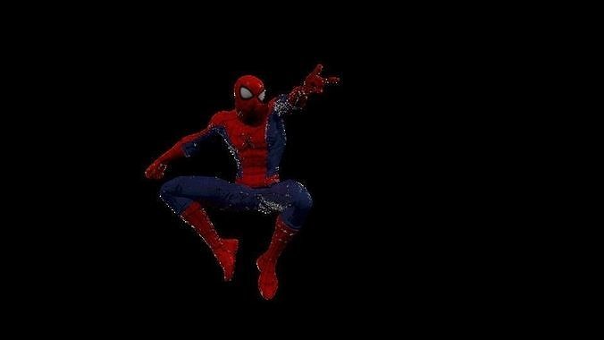 Spiderman Rigged for Animation 3D model