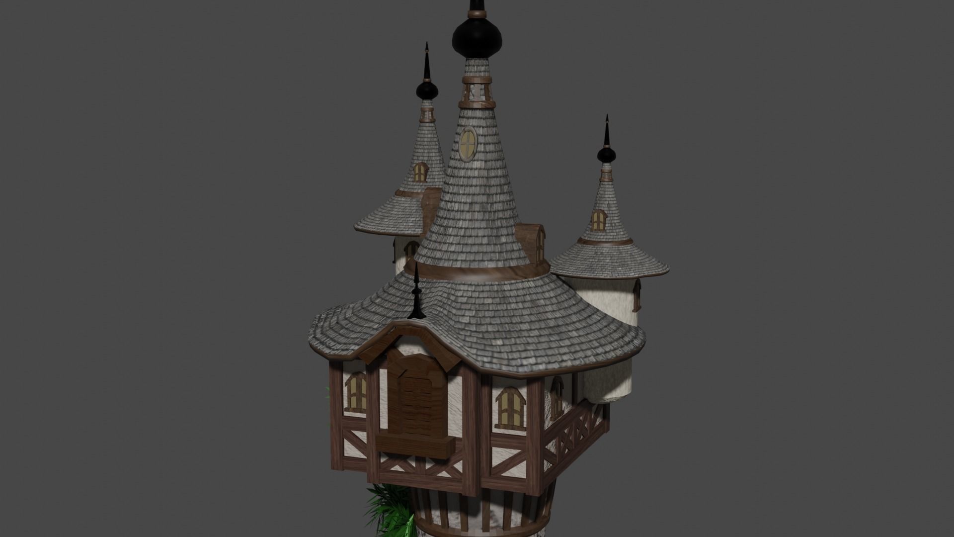 Mystic Medieval Tower Low-poly 3D model_5