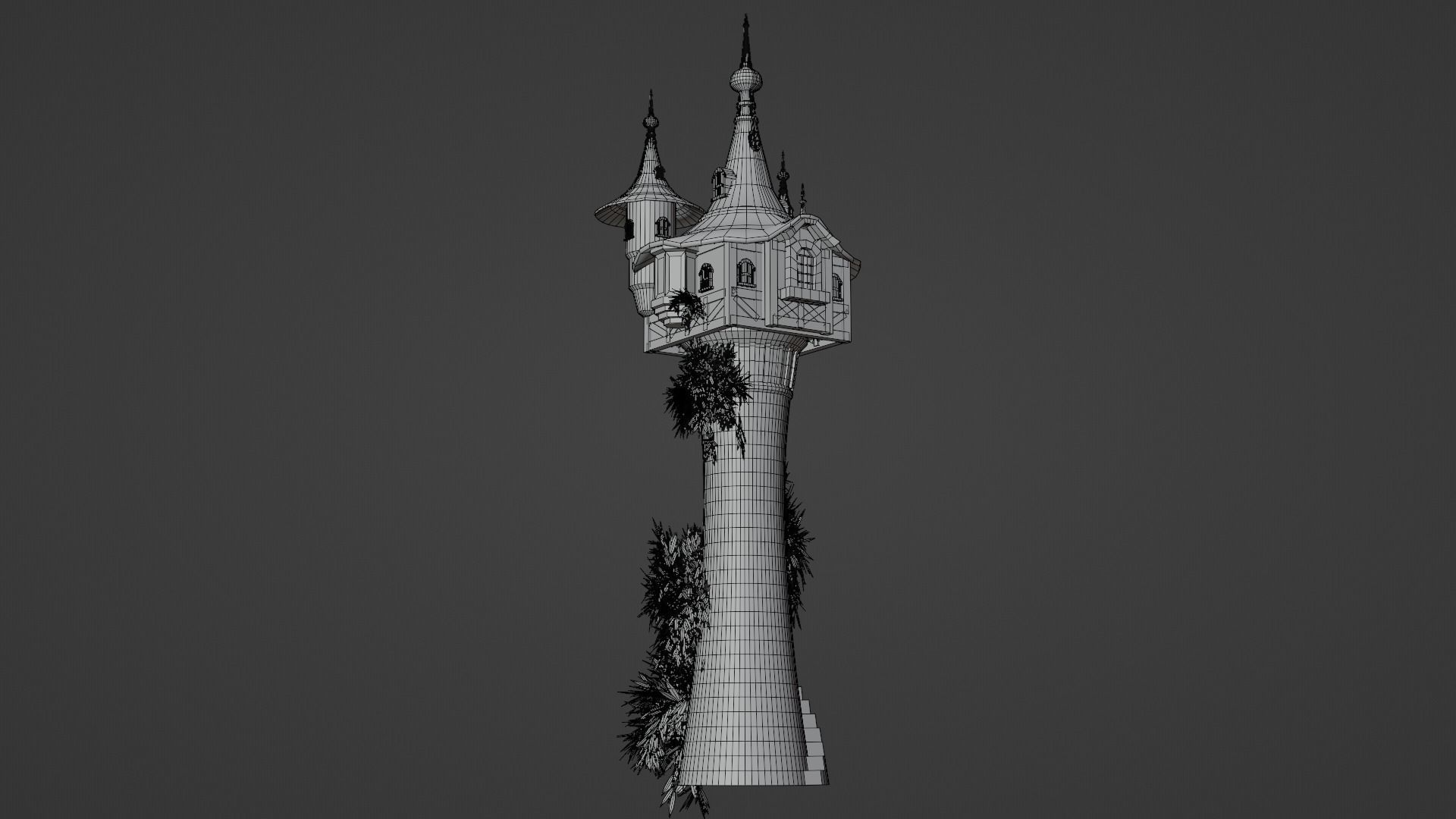 Mystic Medieval Tower Low-poly 3D model_8