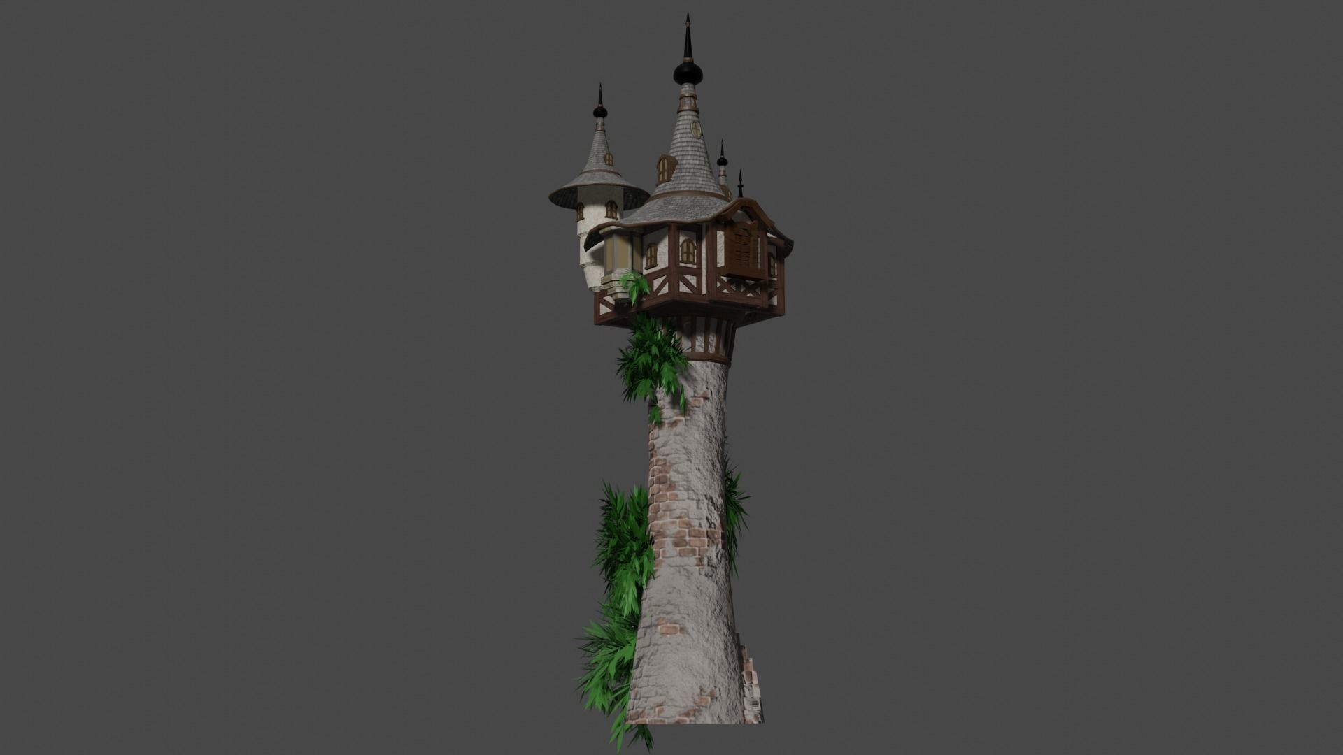 Mystic Medieval Tower Low-poly 3D model_4