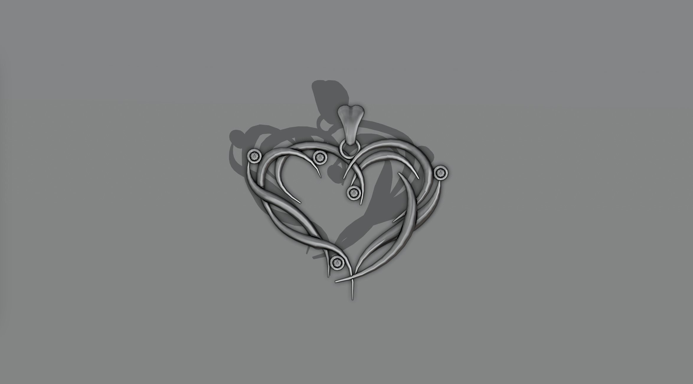 Heart pendant 5 3D model_5