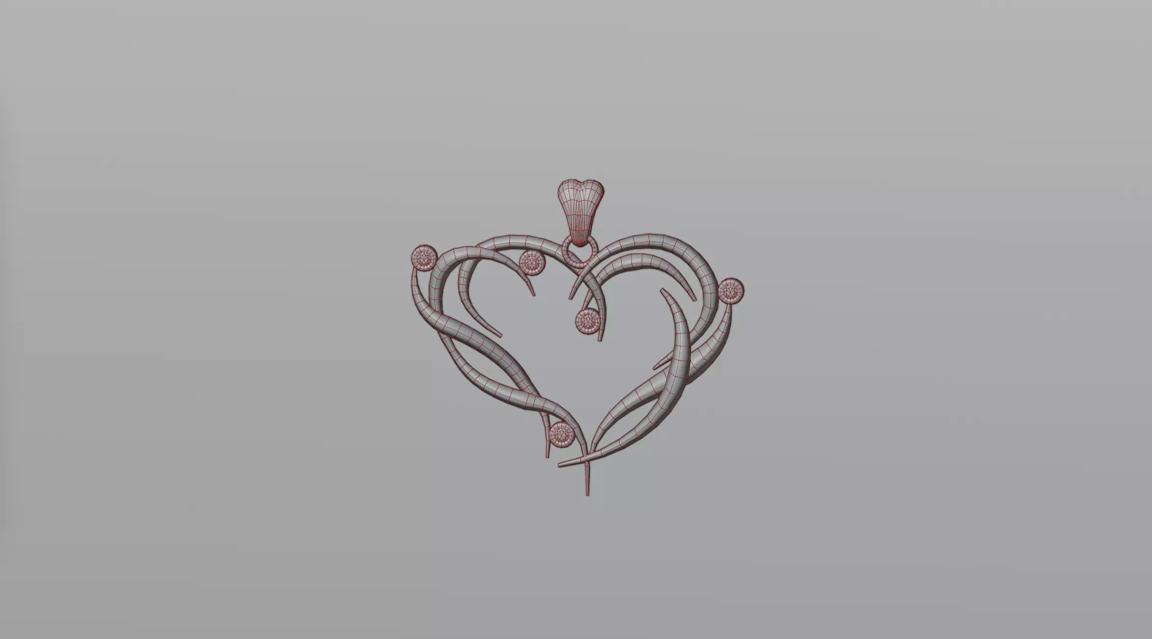Heart pendant 5 3D model_0