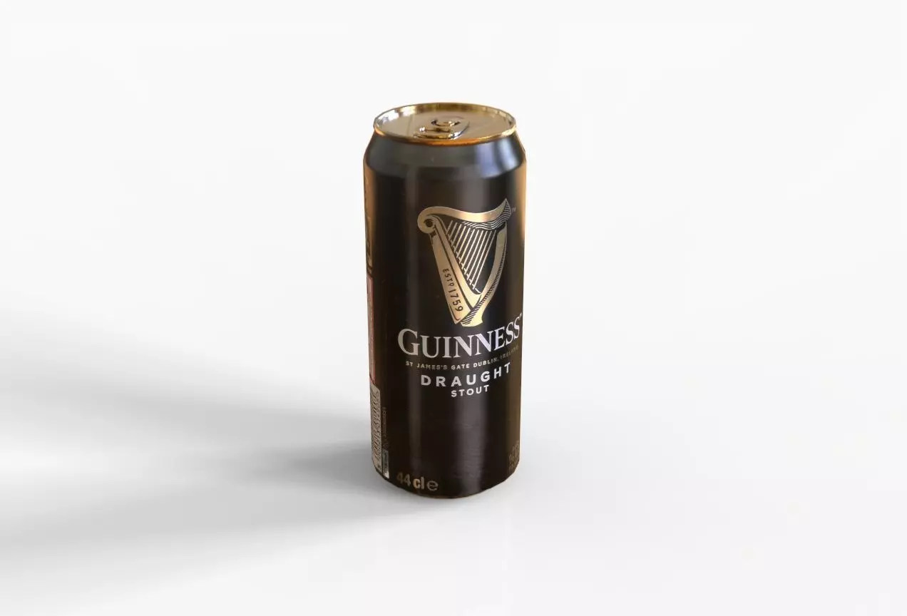 Guinness Can Low-poly 3D model_0