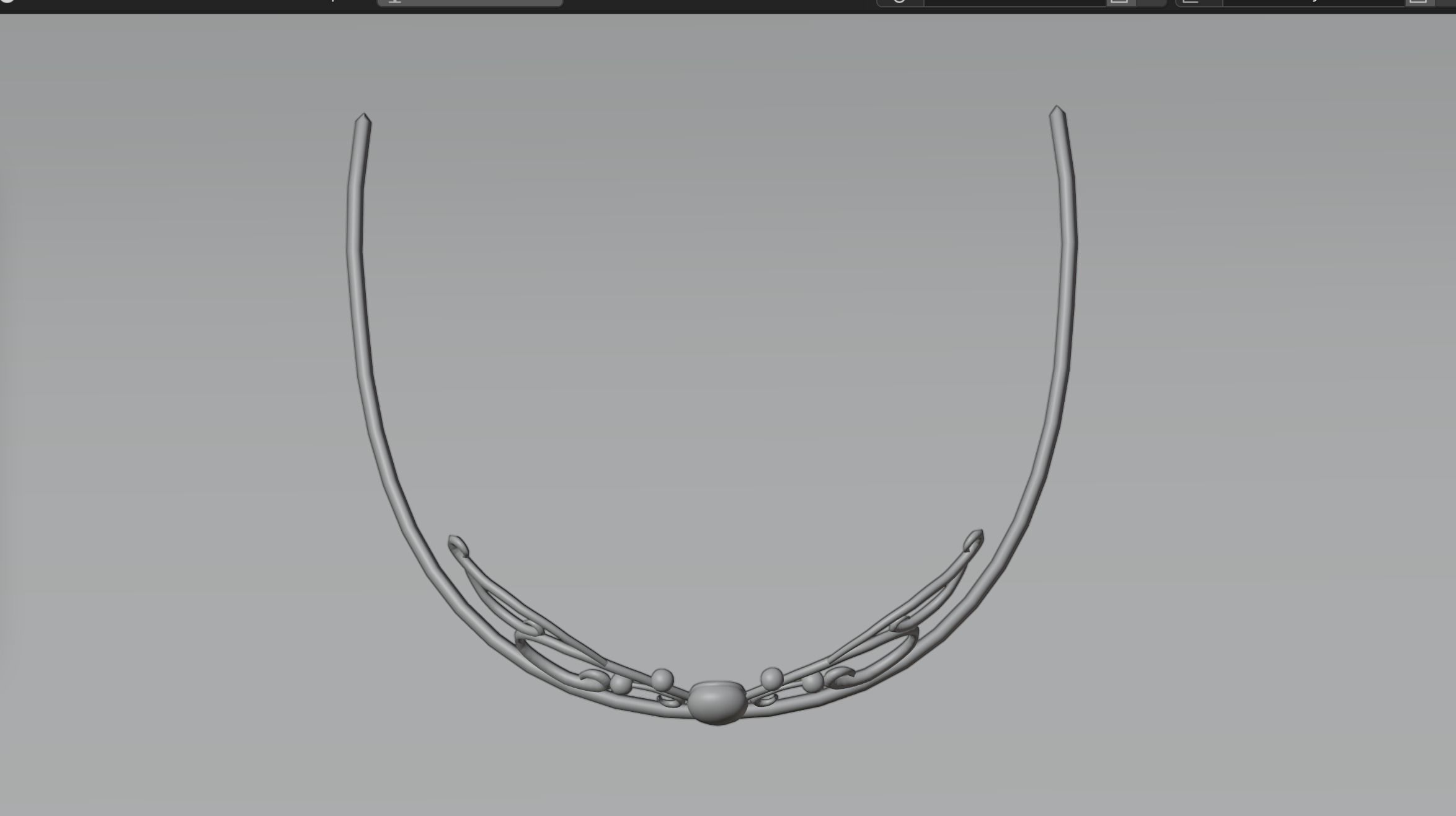 Headband 4 tiara 3D model_4