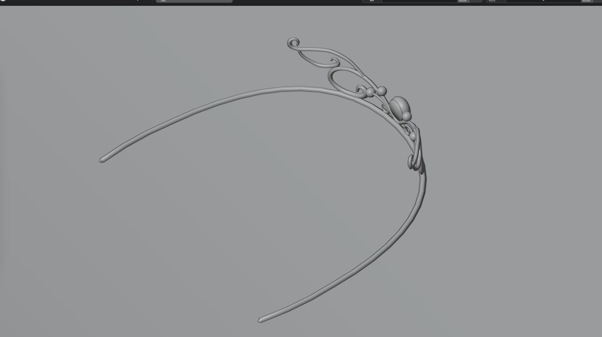 Headband 4 tiara 3D model_3