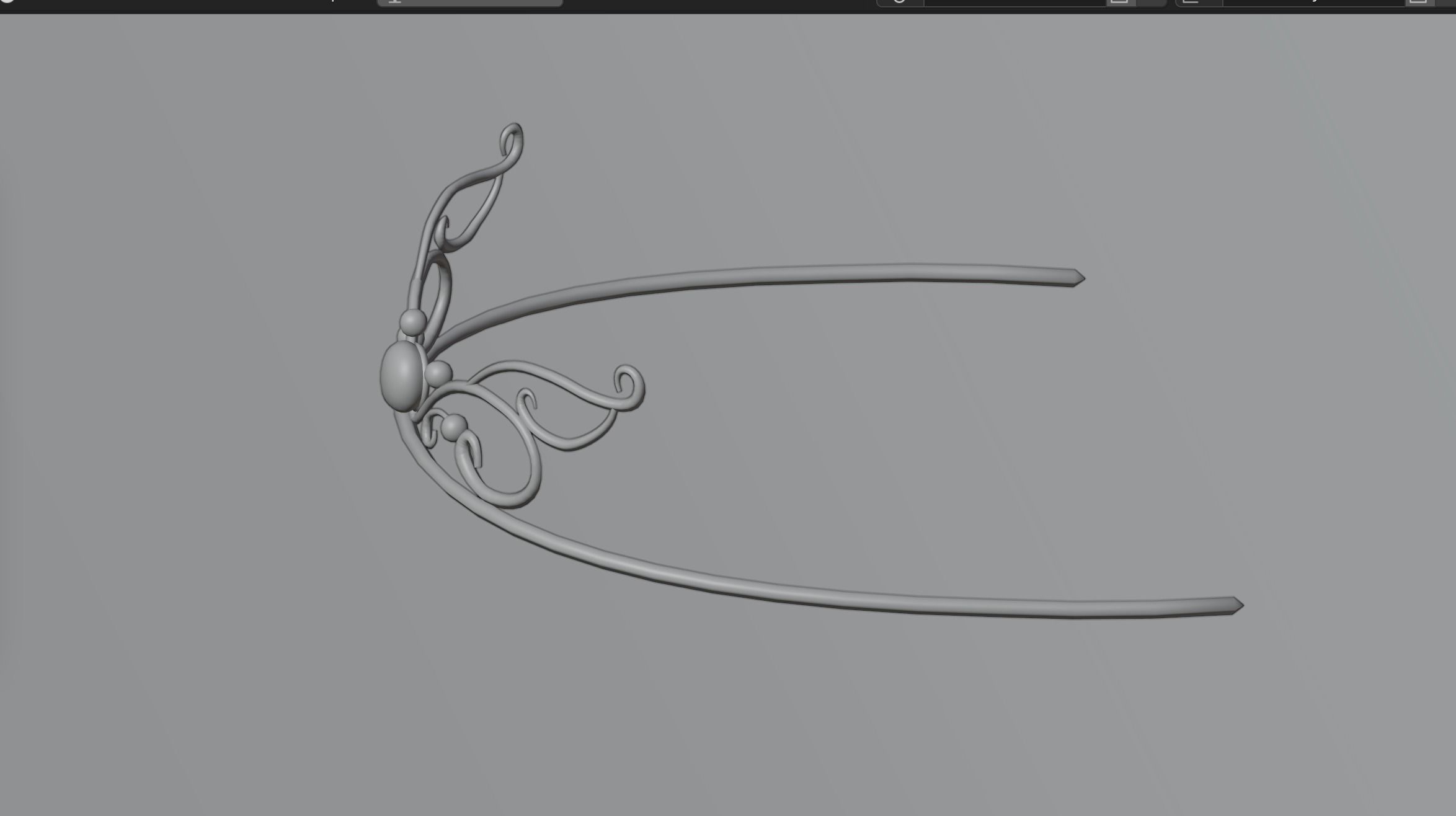 Headband 4 tiara 3D model_2