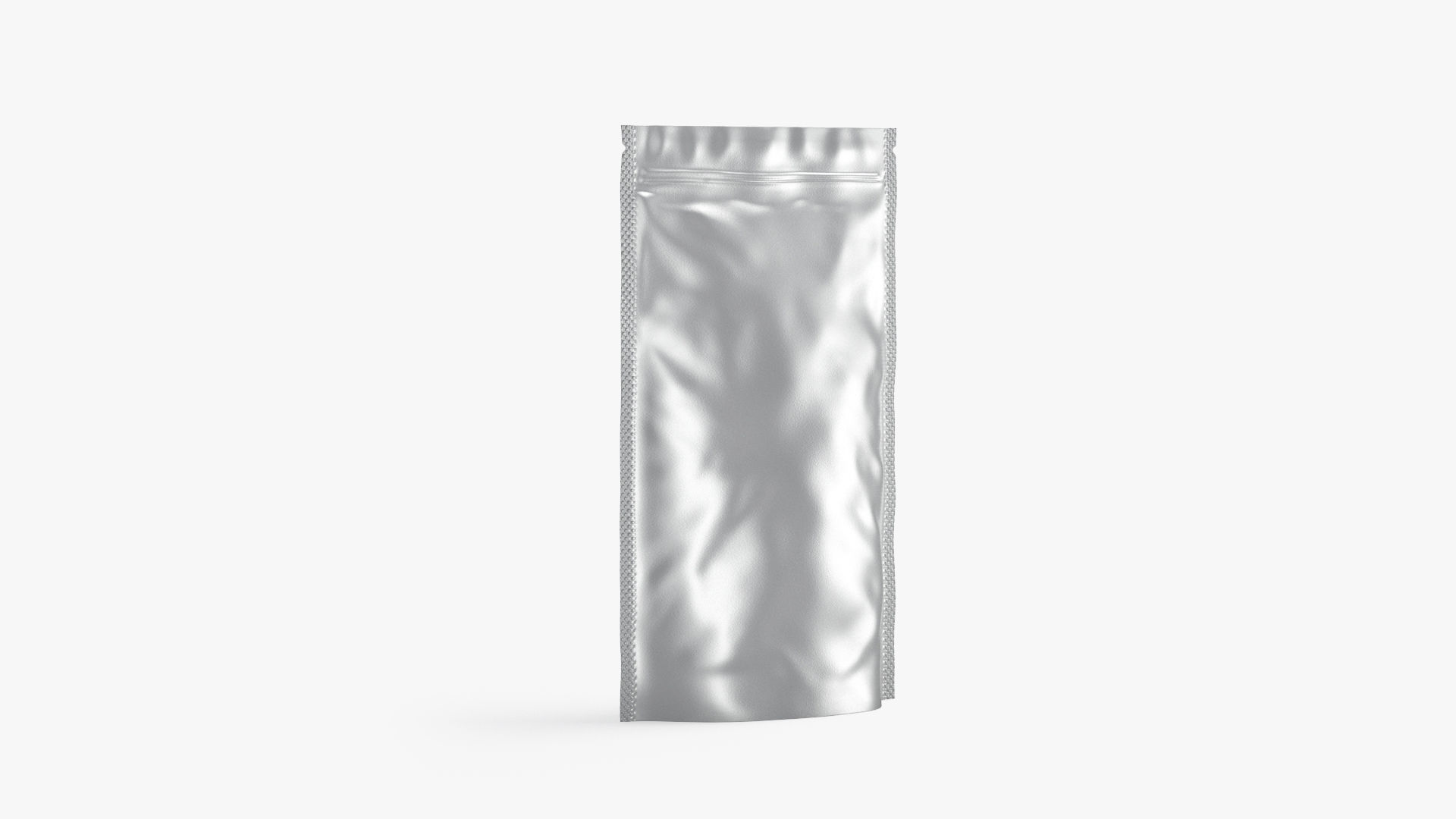 Metallic Zipper Pouch Low-poly 3D model_1