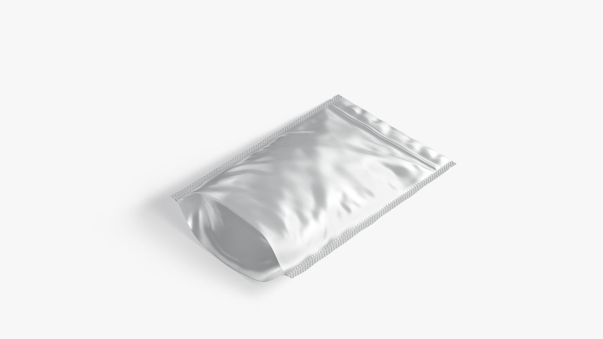 Metallic Zipper Pouch Low-poly 3D model_4