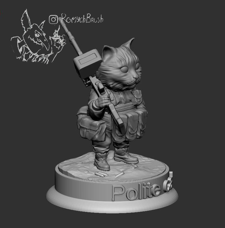 Airsoft cat 3D print model_6