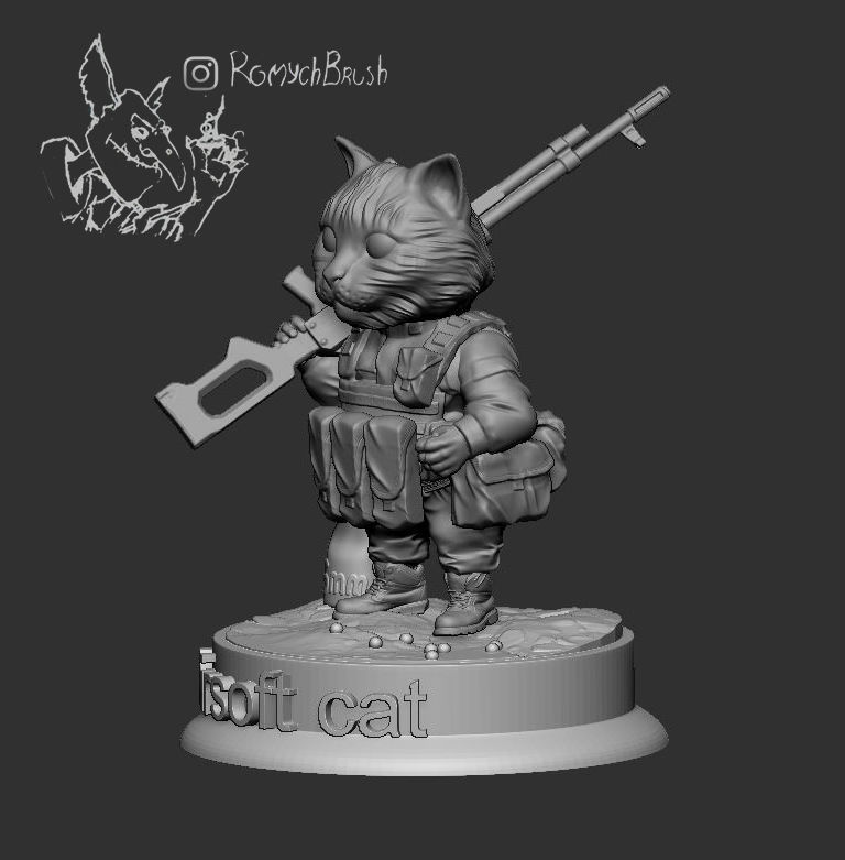 Airsoft cat 3D print model_4