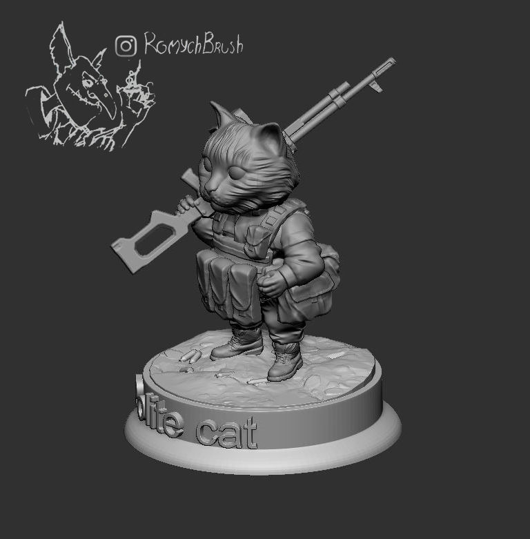 Airsoft cat 3D print model_5