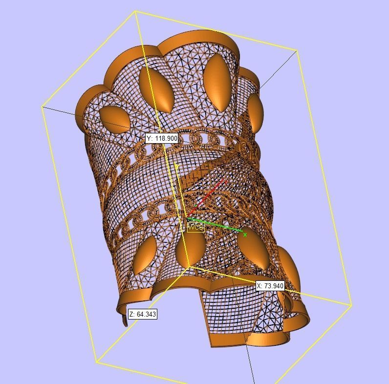 FUSION TULLE BRACELET-BK01- 3D print model_2