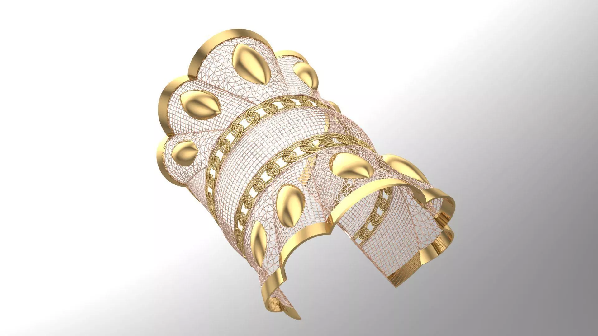 FUSION TULLE BRACELET-BK01- 3D print model_0