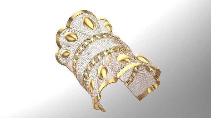 FUSION TULLE BRACELET-BK01- 3D print model