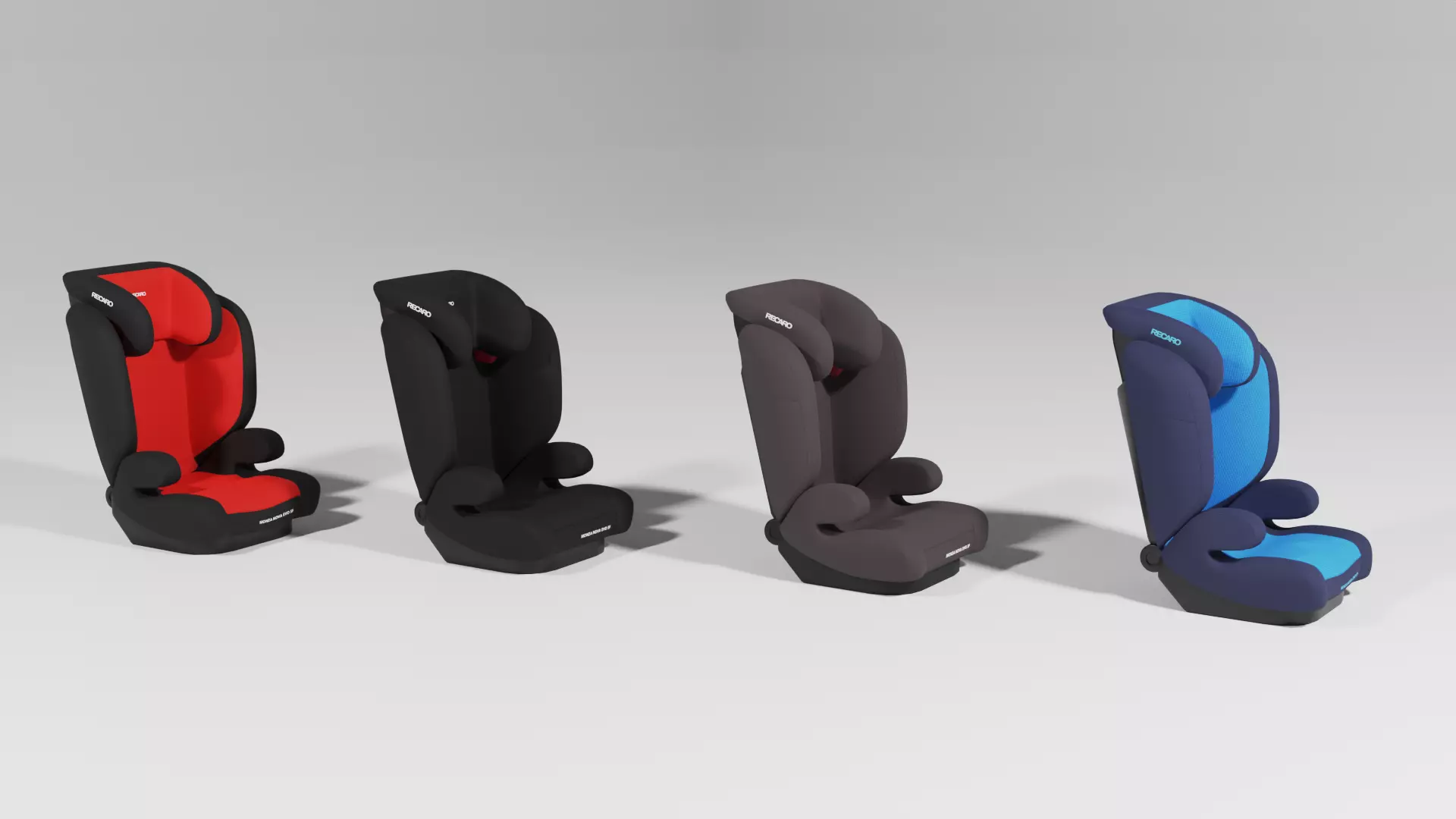 Recaro Monza Evo Seatfix car seats collection for infant S Low-poly 3D model_0