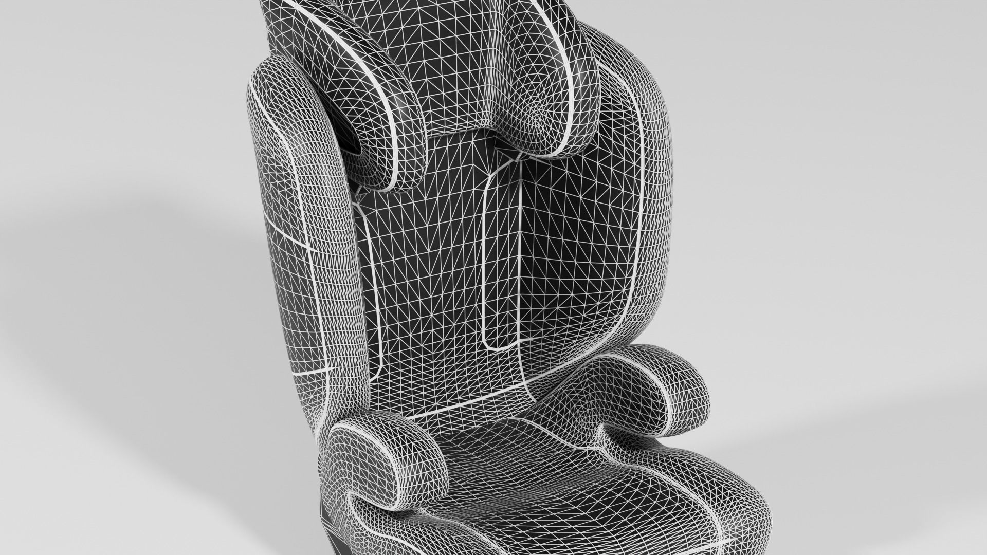 Recaro Monza Evo Seatfix car seats collection for infant S Low-poly 3D model_7