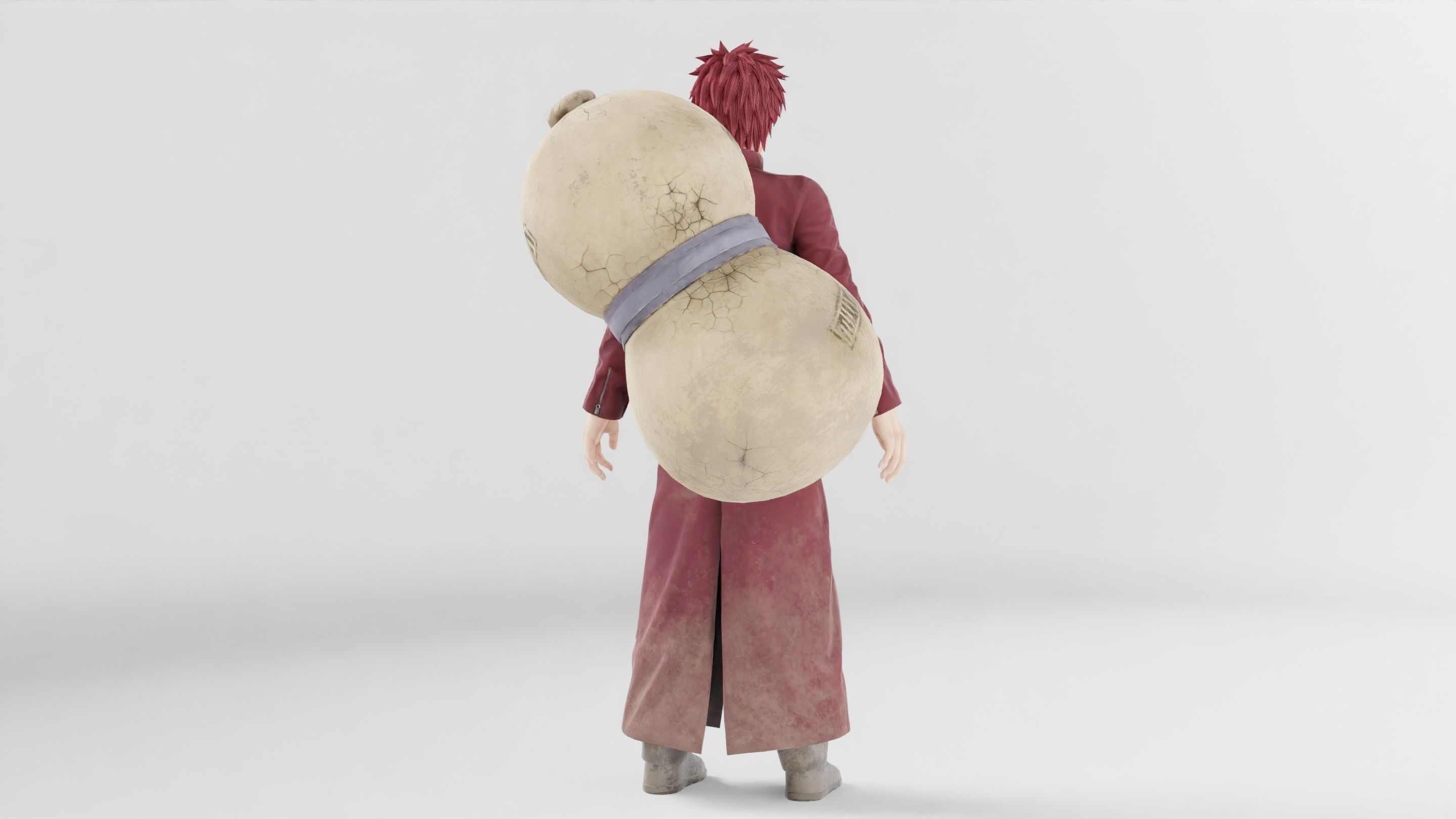 3D model Gaara with sand gourd RIGGED VR / AR / lowpoly CGTrader