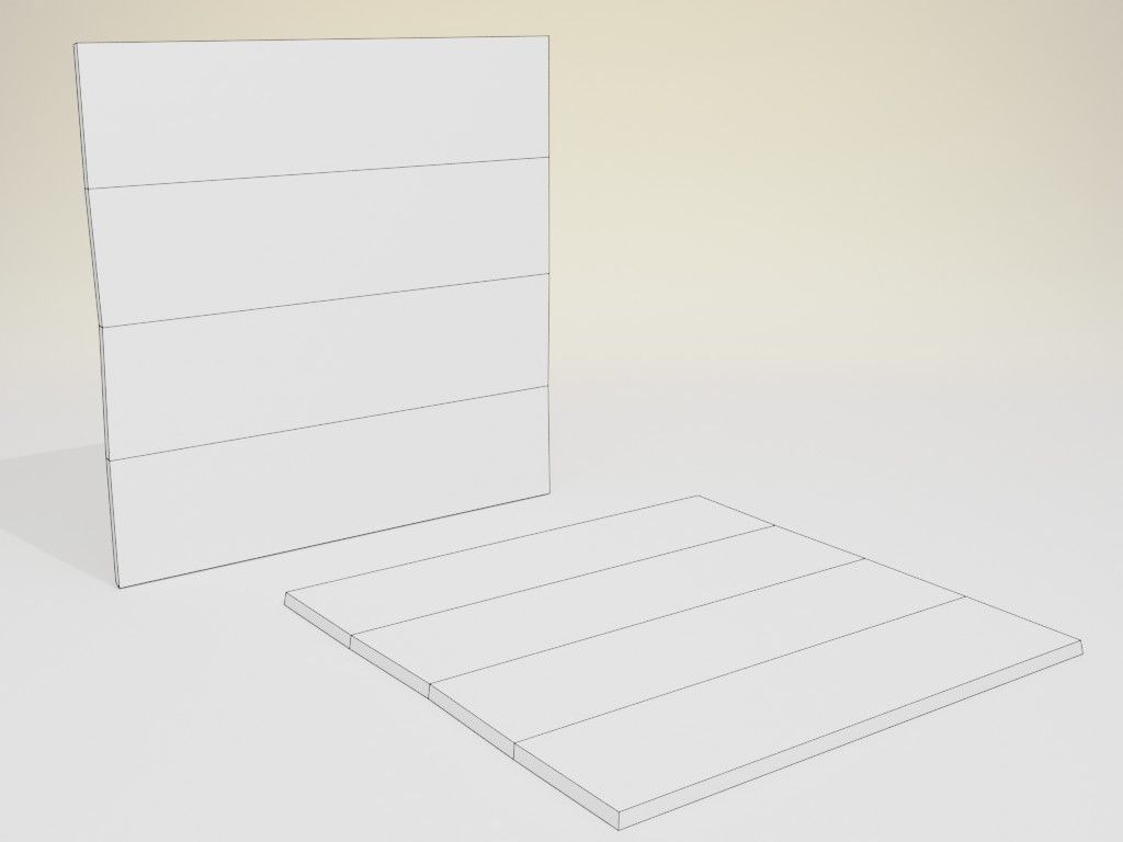 Low poly handpainted pier set Low-poly 3D model_15