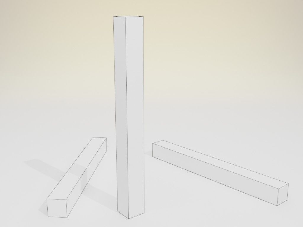 Low poly handpainted pier set Low-poly 3D model_11