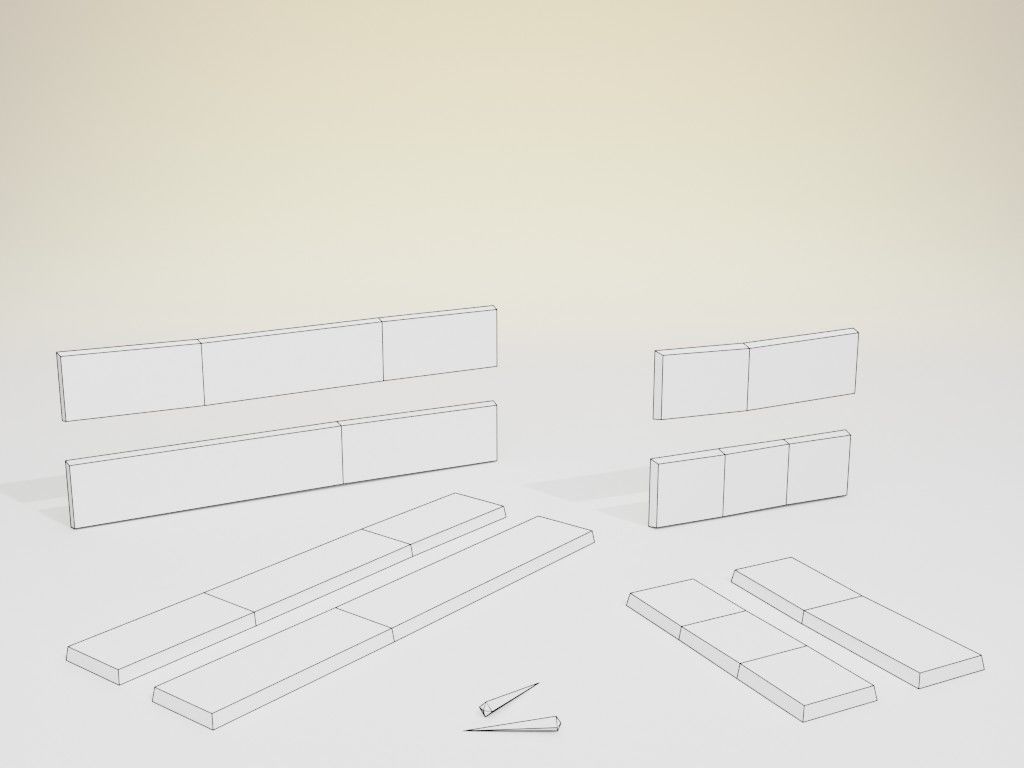 Low poly handpainted pier set Low-poly 3D model_21