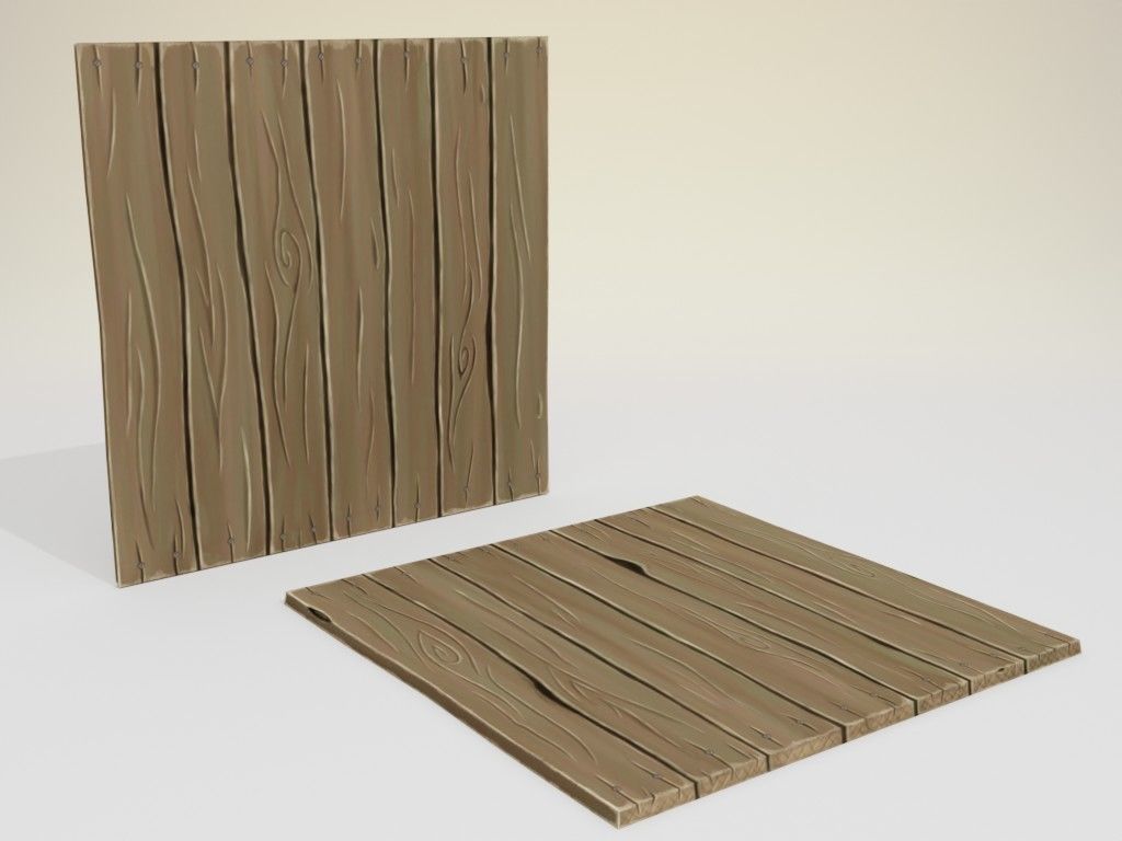 Low poly handpainted pier set Low-poly 3D model_14